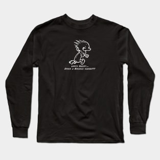 Drive a Bronco Naked - White Print Long Sleeve T-Shirt